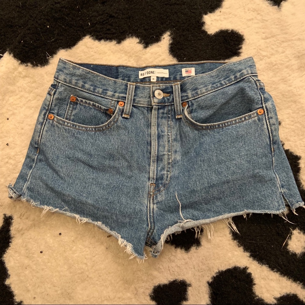 re/done denim shorts